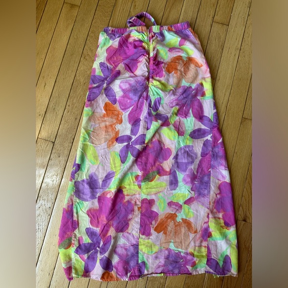 For Love And Lemons Pink and Orange Midi Skirt - Picture 6 of 8